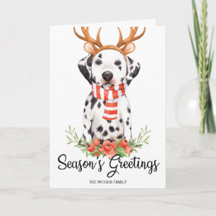 Hond Dalmatiner Kerstseizoen Wensen Feestdagen Kaart