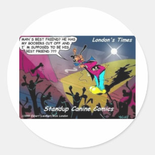 Hond de beste vriend van de mens? Grappige cadeaus Ronde Sticker
