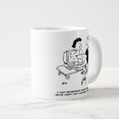 Hond die computerspelletjes speelt. grappig extra grote beker (Voorkant rechts)