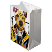 Hond die een pak draagt: digitale kunst medium cadeauzakje (Voorkant Gekanteld)