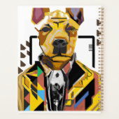Hond die een pak draagt: digitale kunst planner (Achterkant)