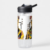 Hond die een pak draagt: digitale kunst waterfles (Links)