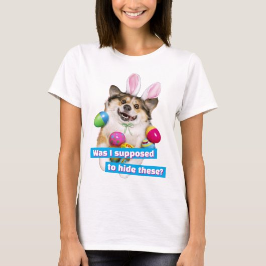Hond die op Pasen eieren ligt T-shirt (Voorkant)