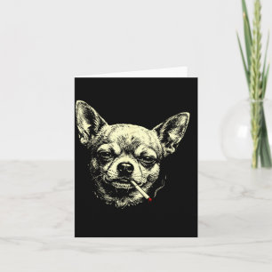 Hond die sigaret rookt grappige chihuahua meme gra kaart