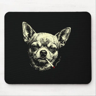 Hond die sigaret rookt grappige chihuahua meme gra muismat