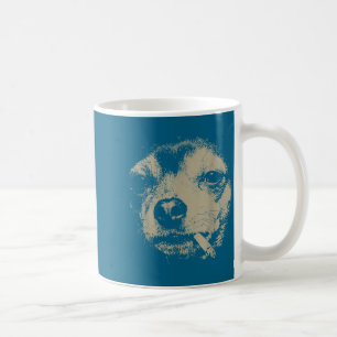 Hond die sigaret rookt Grappige Chihuahua Meme Koffiemok