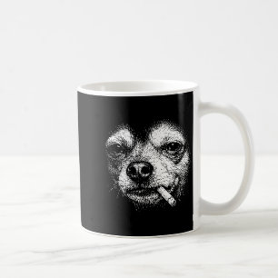 Hond die sigaret rookt Grappige Chihuahua Meme Ret Koffiemok