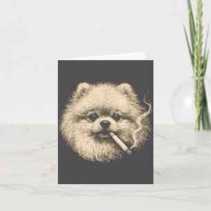 Hond die sigaret rookt, grappige Meraniaanse meme Kaart