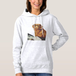 Hond die voor een tijdschrift zit hoodie
