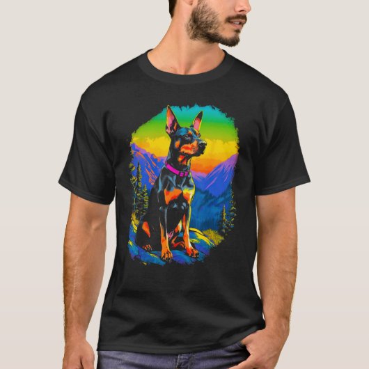 Hond Dobermann Pincher Wandel T-shirt (Voorkant)