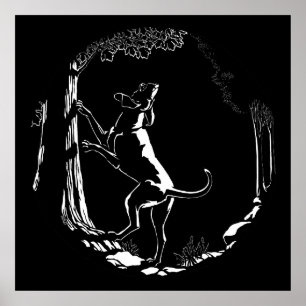 Hond Dog Art Poster Hunting Dog Art Print Posters