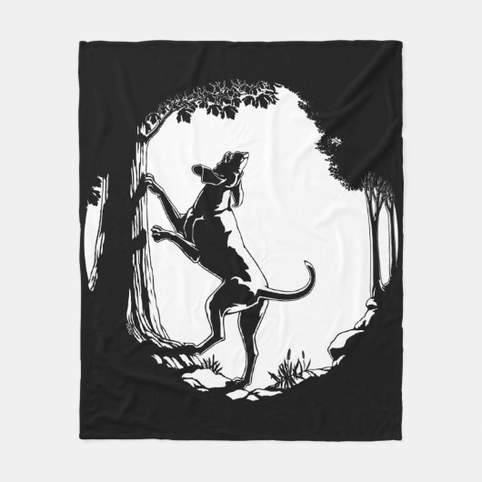 Hond Dog Blanket Coonhound Hunting Dog Blanket Fleece Deken (Voorkant)