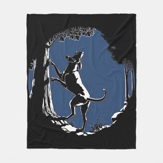 Hond Dog Blanket Coonhound Hunting Dog Blanket Fleece Deken (Voorkant)