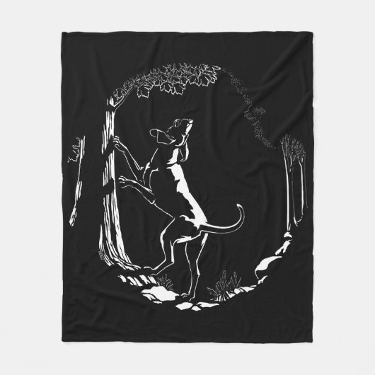 Hond Dog Blanket Coonhound Hunting Dog Blanket Fleece Deken (Voorkant)