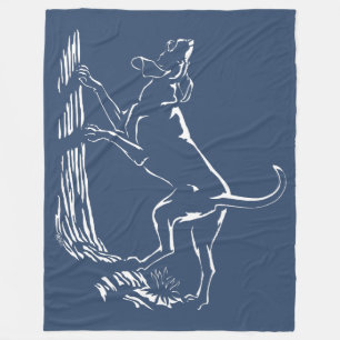 Hond Dog Blanket Hunting Dog Art Fleece Blankets