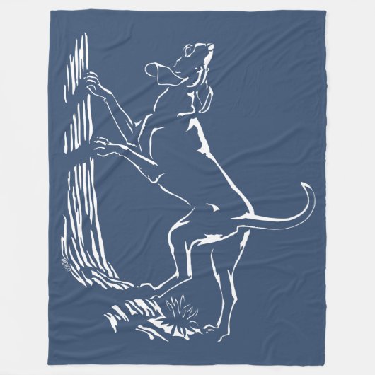 Hond Dog Blanket Hunting Dog Art Fleece Blankets (Voorkant)