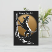 Hond Dog Invitations Personaliseer de Kaart van de (Staand voorkant)