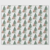 Hond Dog Kerstmis Cadeaupapier (Vlak)