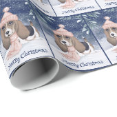 Hond Dog Kerstmis Cadeaupapier (Rol Hoek)