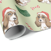 Hond Dog Kerstmis Cadeaupapier (Rol Hoek)