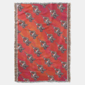 Hond Dog Kerstmis op rood Deken (Voorkant Verticaal)