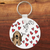 Hond Dog Love Sleutelhanger (Voorkant)