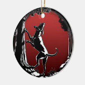 Hond Dog Ornament Aangepaste ontkleuring van de ho (Links)