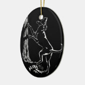 Hond Dog Ornament Hunting Dog Art Decoration (Links)