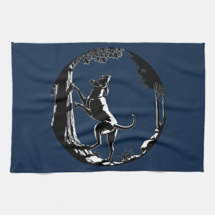 Hond Dog Towel Hunting Dog Art Tea Towel Theedoek