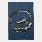 Hond Dog Towel Hunting Dog Art Tea Towel Theedoek (Verticaal)