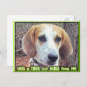 Hond Dog Tree Hugger Briefkaart (Voorkant / Achterkant)