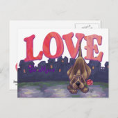 Hond Dog Valentijnsdag Feestdagenkaart (Voorkant / Achterkant)