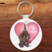 Hond Dog Valentijnsdag Sleutelhanger (Voorkant)