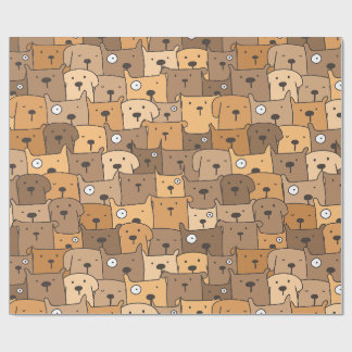 Hond Doodle Patroon Cadeaupapier