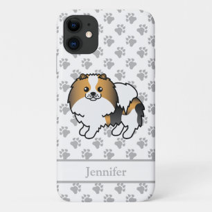 Hond Driekleurige Pomeranian Schattige Cartoon Hon iPhone 11 Hoesje