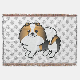 Hond driekleurige Pommer Pomeranian Knuffelige Car Deken