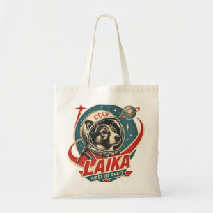 Hond eerst in een baan om de aarde Retro Vintage A Tote Bag