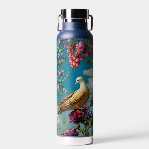 Hond en bloemen waterfles