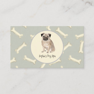 Hond en Bone Print Patroon Hond Grooming Spa Visitekaartje