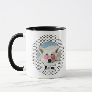 Hond en Bot Aangepaste Naam en Foto Mok