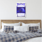 Hond en grammofoon canvas afdruk (Insitu (Slaapkamer))