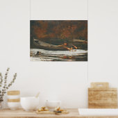 Hond en Hunter, 1892 (olie op canvas) Poster (Keuken)