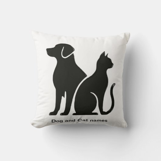 Hond en Kat boho ontwerp Kussen (Voorkant)