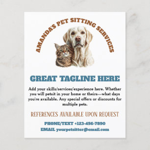 Hond en Kat Hond Wandelen Service Flyer
