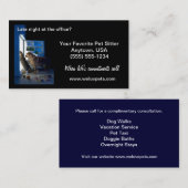 Hond en kat huis alleen middernacht huisdier sitte visitekaartje (Voorkant / Achterkant)