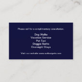 Hond en kat huis alleen middernacht huisdier sitte visitekaartje (Achterkant)