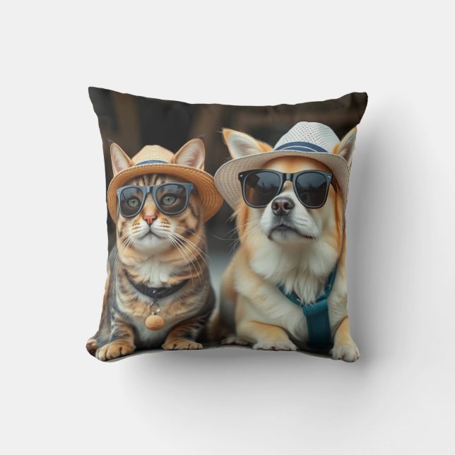 Hond en Kat klein kussen (Voorkant)