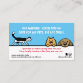 Hond en Kat Pet Sitting Schattig Dierenverzorging Visitekaartje (Achterkant)