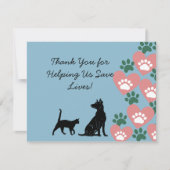 Hond en kat redden bedankkaart (Voorkant)