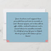 Hond en kat redden bedankkaart (Achterkant)